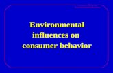 Consumer Behavior Environmental influences Environmental influences on consumer behavior