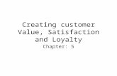 Creating customer Value, Satisfaction and Loyalty Chapter: 5.