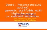 Opera: Reconstructing optimal genomic scaffolds with high- throughput paired-end sequences Song Gao, Niranjan Nagarajan, Wing-Kin Sung National University.