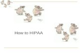 How to HIPAA. HIPAA How to HIPAA Health Insurance Portability & Accountability Act of 1996 Presented by: Jeniece Poole, U of A Privacy Officer.