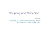 Coupling and Cohesion Source: Pfleeger, S., Software Engineering Theory and Practice. Prentice Hall, 2001.