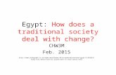 Egypt: How does a traditional society deal with change? CHW3M Feb. 2015
