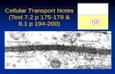 Cellular Transport Notes (Text 7.2 p 175-178 & 8.1 p 194-200)