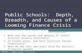 Office of Superintendent of Public Instruction Public Schools: Depth, Breadth, and Causes of a Looming Finance Crisis 1.What are the causes and amounts.