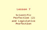 Lesson 7 Scientific Perfection (2) and Legislative Perfection
