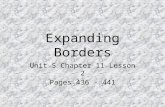 Expanding Borders Unit 5 Chapter 11 Lesson 2 Pages 436 - 441.