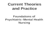 Current Theories and Practice Foundations of Psychiatric–Mental Health Nursing.