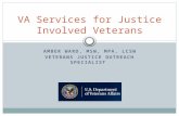 AMBER WARD, MSW, MPA, LCSW VETERANS JUSTICE OUTREACH SPECIALIST VA Services for Justice Involved Veterans.