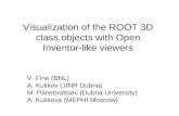 Visualization of the ROOT 3D class objects with Open Inventor-like viewers V. Fine (BNL) A. Kulikov (JINR Dubna) M. Panebrattsev (Dubna University) A.