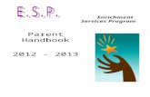 Enrichment Services Program Parent Handbook 2012 - 2013.
