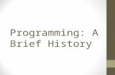 Programming: A Brief History. Introduction Five Generations of Programming Languages Gets closer to representing data in human terms Requires additional.