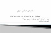 The position of Muslims individual.  Introduction  Islamic legislation  Emergence of the school of thought  Compilation of fiqh  The school of thought.