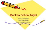 Back to School Night Kyra Campbell Second Grade Southeast Elementary.