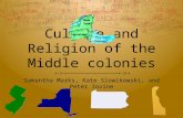 Culture and Religion of the Middle colonies Samantha Marks, Kate Slowikowski, and Peter Iovine.