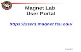 Magnet Lab User Portal  August 2010.