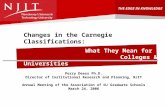 THE EDGE IN KNOWLEDGE Changes in the Carnegie Classifications: What They Mean for Colleges & Universities Perry Deess Ph.D. Director of Institutional Research.