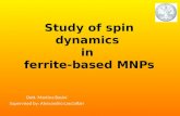 Study of spin dynamics in ferrite-based MNPs Dott. Martina Basini Supervised by: Alessandro Lascialfari.
