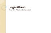 Logarithms Year 11 Maths Extension. Logarithms Examples.