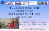 Fluorescence and Absorption Spectroscopy of Bio-molecules Ivanna Eusebe, René Cardona and Katherine Gil Mentor: Ms. Cheng-Hui Liu Steady State Laser Spectroscopy.