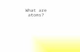 What are atoms?. The building blocks of all matter.