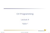 3-10-2015PGL01/CSP/20061 C# Programming Lecture 4 “GDI+”