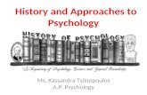 History and Approaches to Psychology Ms. Kassandra Tsitsopoulos A.P. Psychology.