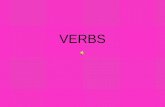 VERBS What is a verb? a.A word which expresses an action; tells what is being done to, by, or for the subject b.A word which expresses state of being.