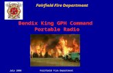 July 2008Fairfield Fire Department Bendix King GPH Command Portable Radio Fairfield Fire Department.
