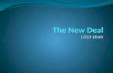 1933-1940. The New Deal-1933-1940 Franklin Delano Roosevelt Eleanor Roosevelt The Election of 1932—A New Deal FDR builds hope for Americans Key programs.