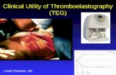 Clinical Utility of Thromboelastography (TEG) Lowell Chambers, MD.