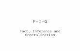 F-I-G Fact, Inference and Generalization. Facts Fact: Something that can be proven true –John has missed a lot of history classes. –Mary has missed a.