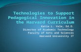 Katie L. Vale, Ed.D. Director of Academic Technology Faculty of Arts and Sciences Harvard University IT.