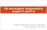 Sorena sabanaZe, TinaTin bakuraZe, “samSabaToba”, 01.02.11 TB meningitis diagnostikis zogierTi sakiTxi.