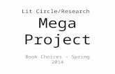 Lit Circle/Research Mega Project Book Choices – Spring 2014.