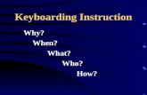 Keyboarding Instruction Why? When? What? Who? How?