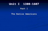 Unit I 1300-1607 Part I The Native Americans. Origins of the Native Americans AKA Amerindians AKA Amerindians Most believe that the New World was populated.