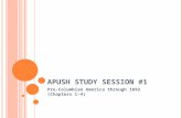 APUSH STUDY SESSION #1 Pre-Columbian America through 1692 (Chapters 1-4)