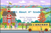 All About 4 th Grade! Bolin Elementary 4 th Grade 2015-2016.