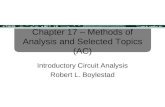 Chapter 17 – Methods of Analysis and Selected Topics (AC) Introductory Circuit Analysis Robert L. Boylestad.
