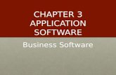Business Software CHAPTER 3 APPLICATION SOFTWARE.