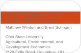 Matthew Winden and Brent Sohngen Ohio State University Agricultural, Environmental, and Development Economics 2120 Fyffe Road, Columbus, OH 43210 May 20.