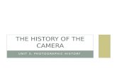 UNIT 3: PHOTOGRAPHIC HISTORY THE HISTORY OF THE CAMERA.