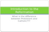 What is the difference between Protestant and Catholic??? Introduction to the Reformation.