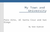 My Town and University Palo Alto, UC Santa Cruz and San Diego By Sean Ojakian.