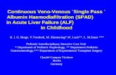 Continuous Veno-Venous `Single Pass ´ Albumin Haemodiafiltration (SPAD) in Acute Liver Failure (ALF) in Childhood H. I. G. Ringe, V.Varnholt, M. Zimmering*,W.
