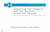 Slide 14-1 Reporting for Segments and for Interim Financial Periods Advanced Accounting, Fifth Edition 1414.