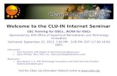 Welcome to the CLU-IN Internet Seminar CEC Training for OSCs...RCRA for OSCs Sponsored by: EPA Office of Superfund Remediation and Technology Innovation.