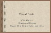 1 Visual Basic Checkboxes Objects and Classes Chapt. 16 in Deitel, Deitel and Nieto.