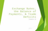 Exchange Rates, the Balance of Payments, & Trade Deficits Chapter 21 10/5/2015 1.