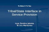 Te Mata O Te Tau Tribal/State Interface in Service Provision Huia Tomlins Jahnke Te Uru Maraurau.